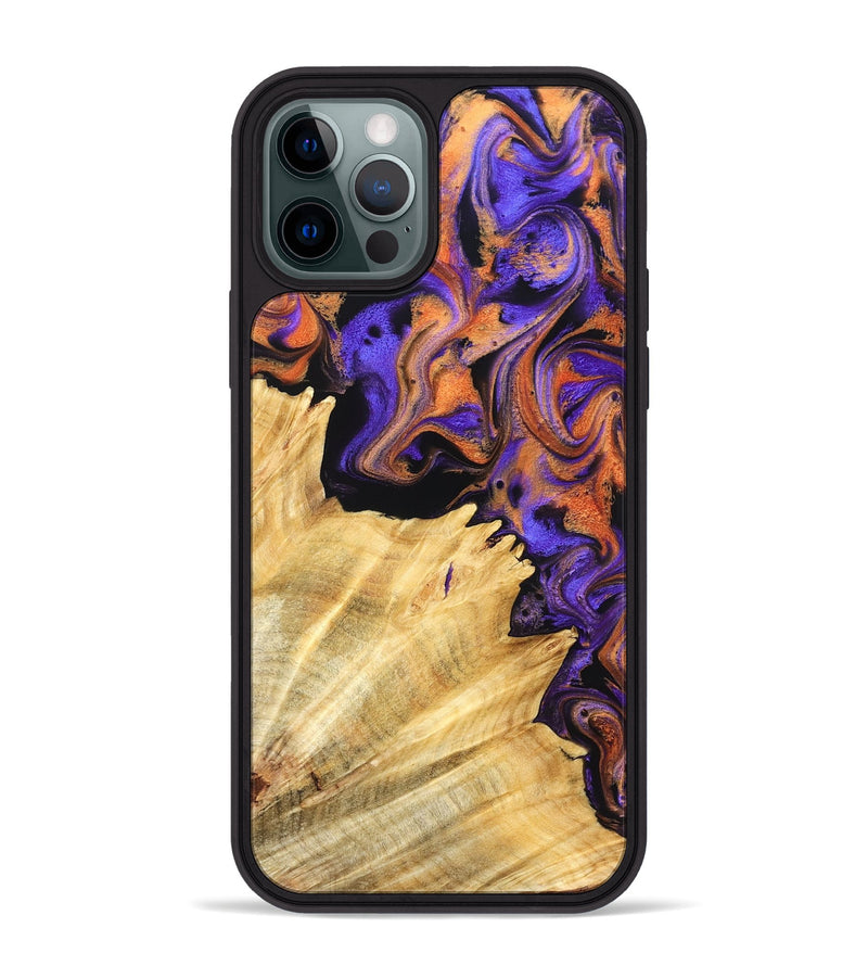 iPhone 12 Pro Max Wood Phone Case - Viviana (Purple, 831476)