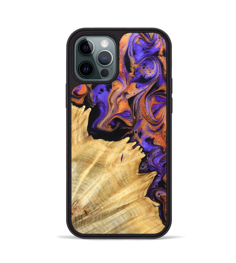 iPhone 12 Pro Wood Phone Case - Viviana (Purple, 831476)