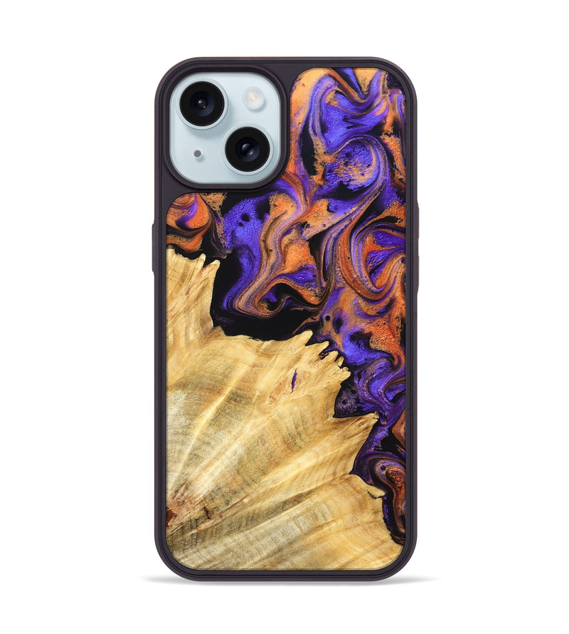 iPhone 15 Wood Phone Case - Viviana (Purple, 831476)