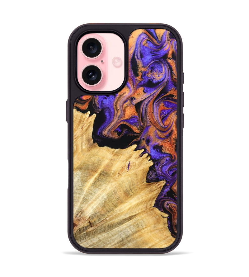 iPhone 16 Wood Phone Case - Viviana (Purple, 831476)