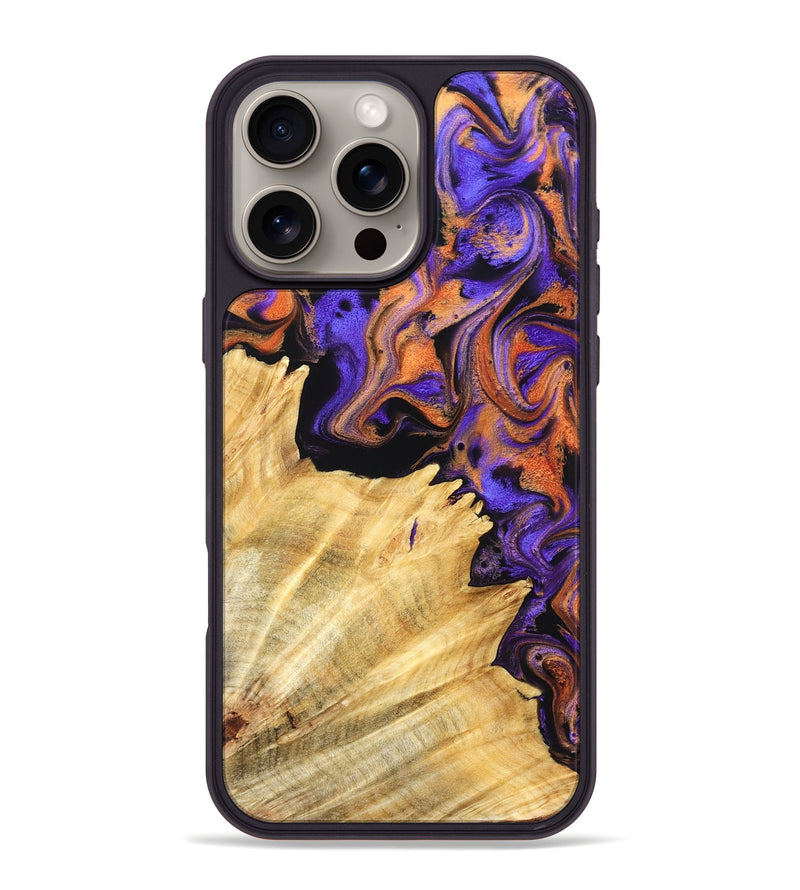 iPhone 16 Pro Max Wood Phone Case - Viviana (Purple, 831476)