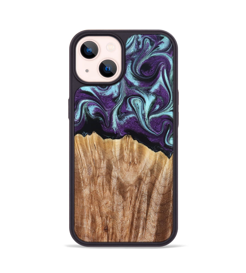 iPhone 14 Wood Phone Case - Arch (Purple, 831477)
