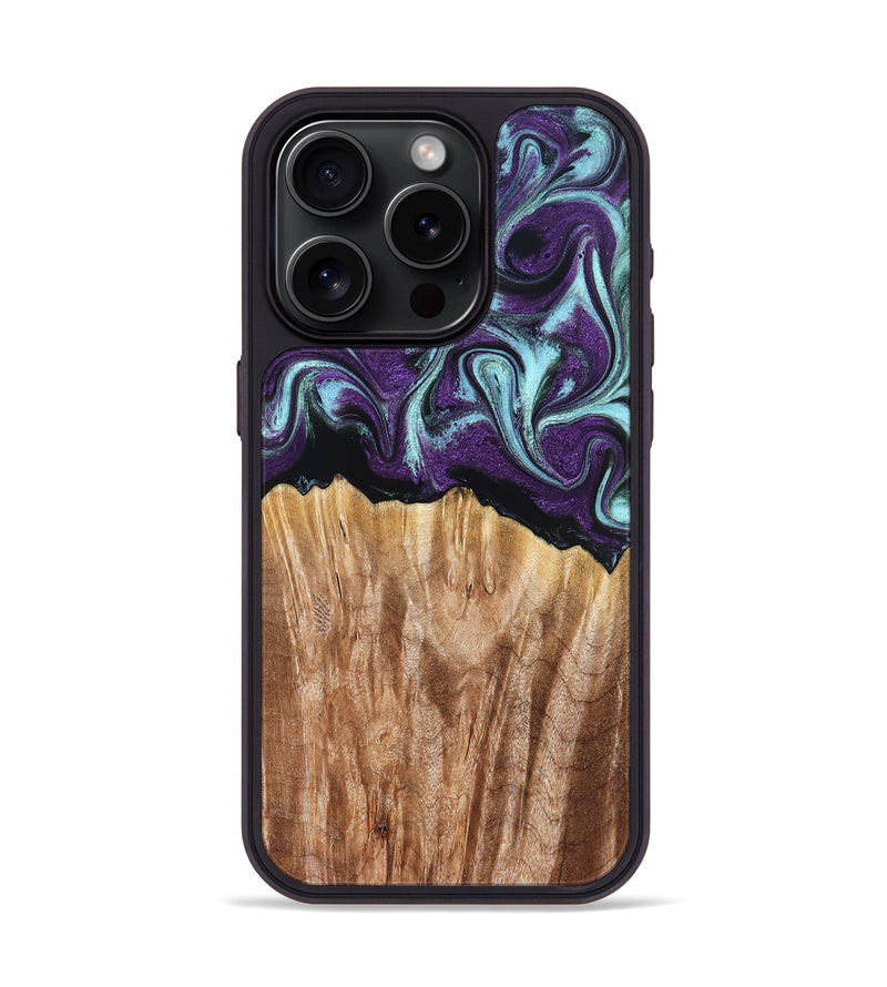 iPhone 15 Pro Wood Phone Case - Arch (Purple, 831477)