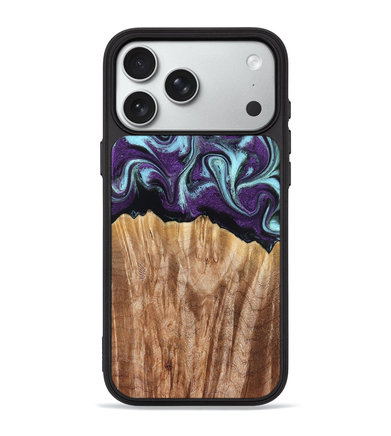 iPhone 18 Pro Max Wood Phone Case - Arch (Purple, 831477)