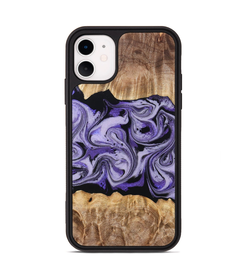 iPhone 11 Wood Phone Case - Yuridia (Purple, 831478)