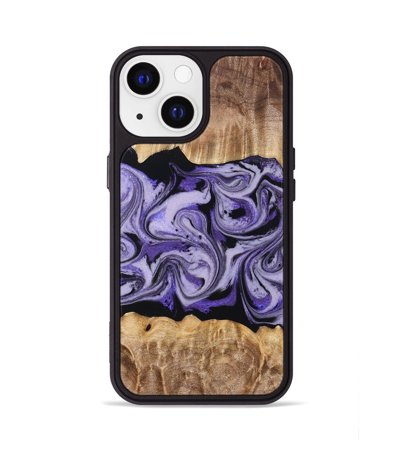 iPhone 13 Wood Phone Case - Yuridia (Purple, 831478)