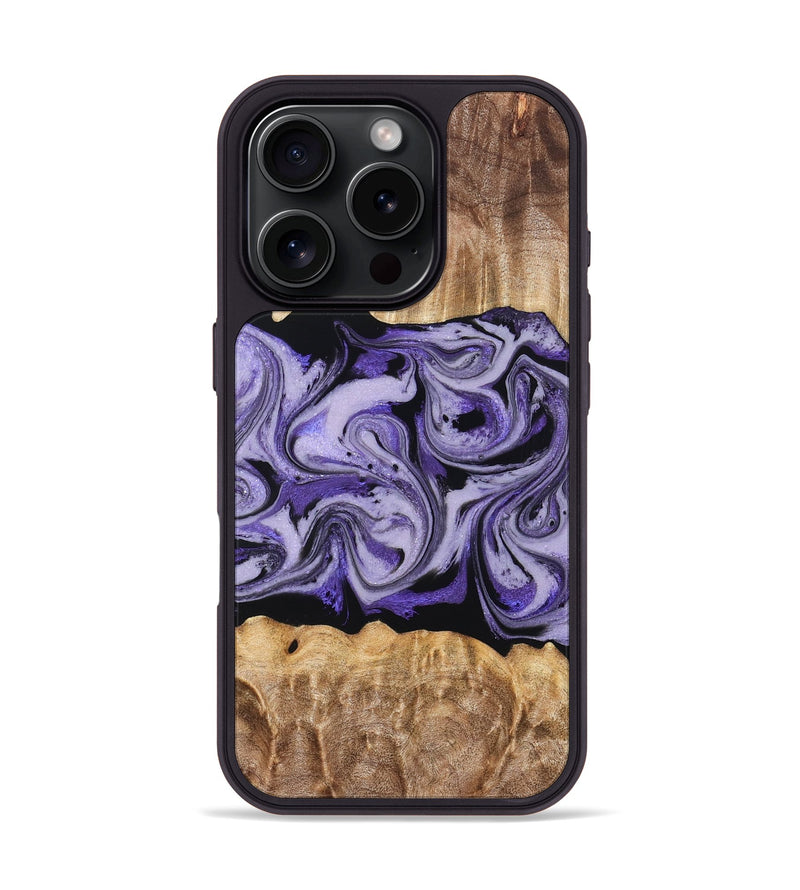 iPhone 16 Pro Wood Phone Case - Yuridia (Purple, 831478)
