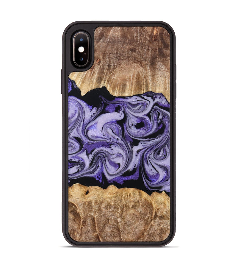 iPhone Xs Max Wood Phone Case - Yuridia (Purple, 831478)