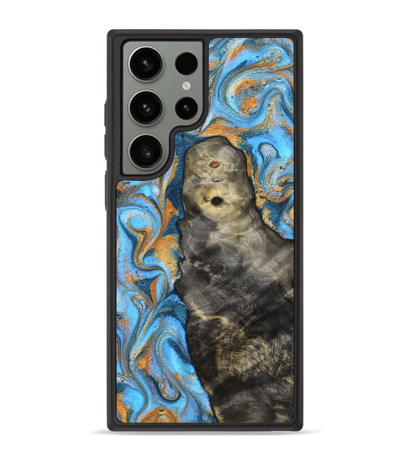 Galaxy S23 Ultra Wood Phone Case - Ike (Teal & Gold, 831481)
