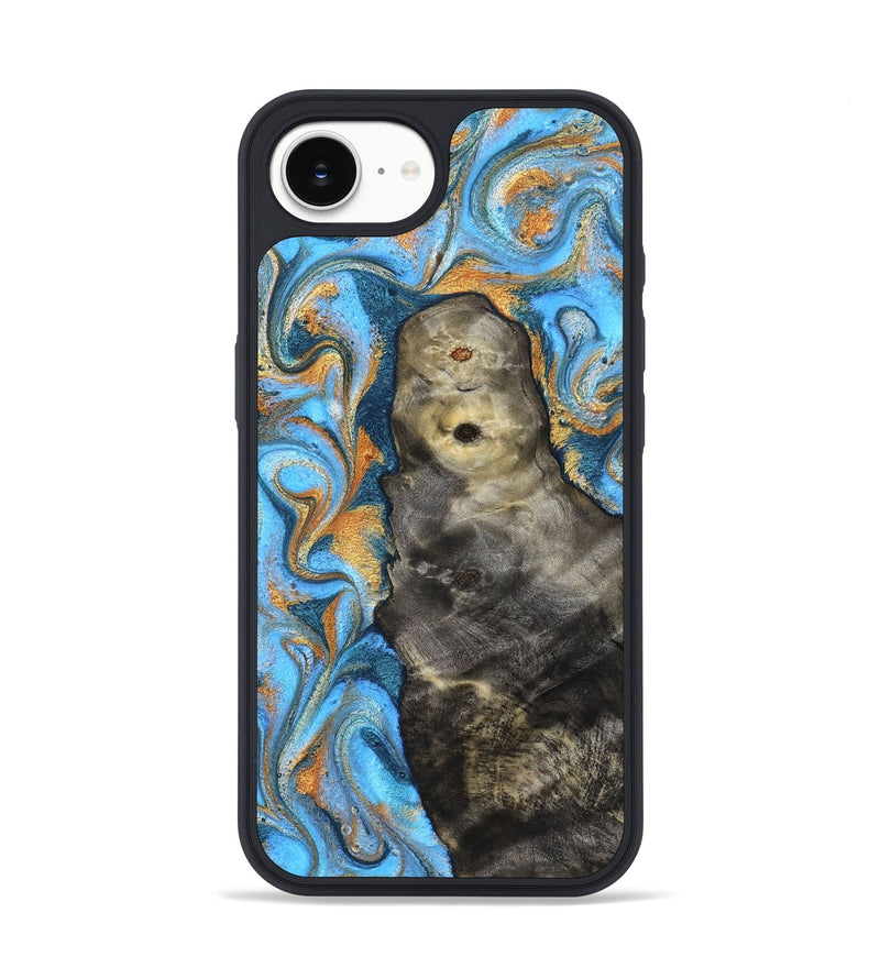 iPhone 16e Wood Phone Case - Ike (Teal & Gold, 831481)