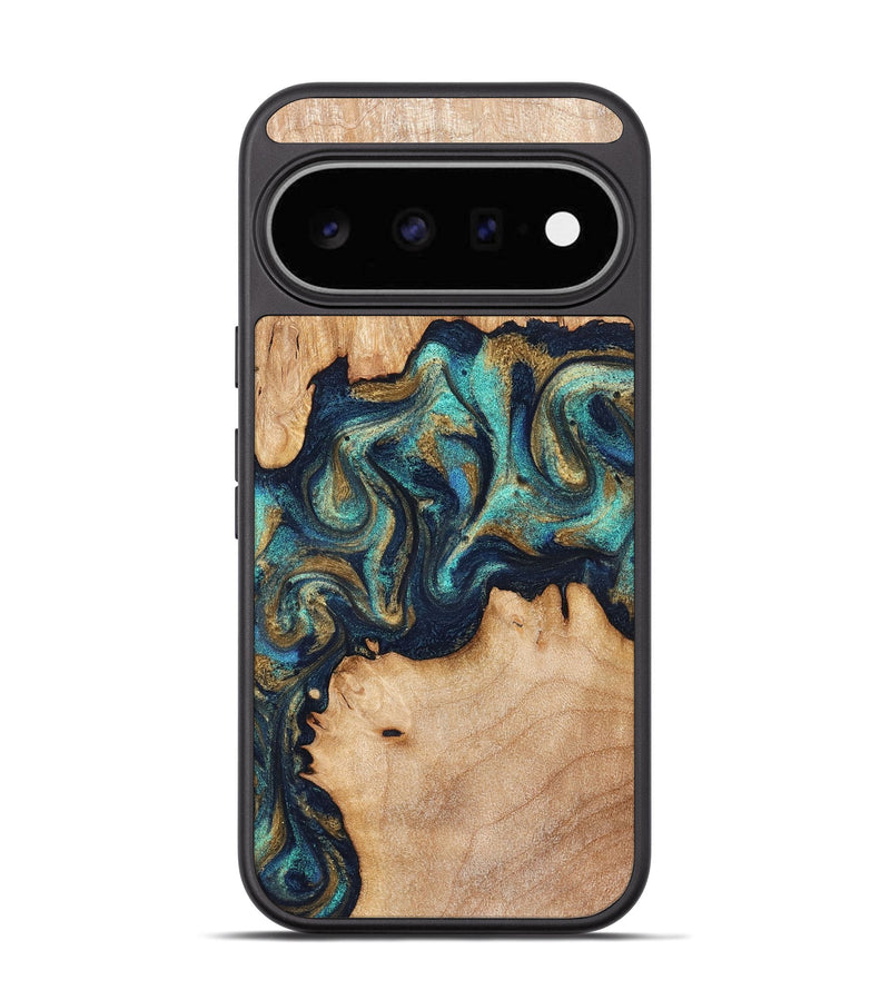 Pixel 11 Wood Phone Case - Waldo (Teal & Gold, 831482)