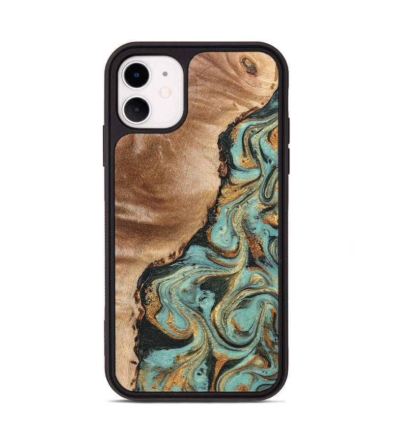 iPhone 11 Wood Phone Case - Emmit (Green, 831485)
