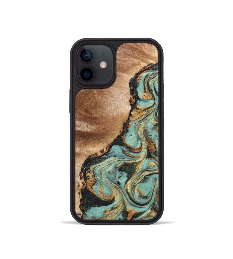 iPhone 12 mini Wood Phone Case - Emmit (Green, 831485)