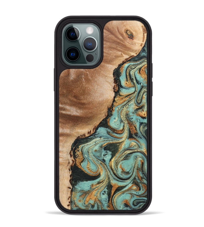 iPhone 12 Pro Max Wood Phone Case - Emmit (Green, 831485)
