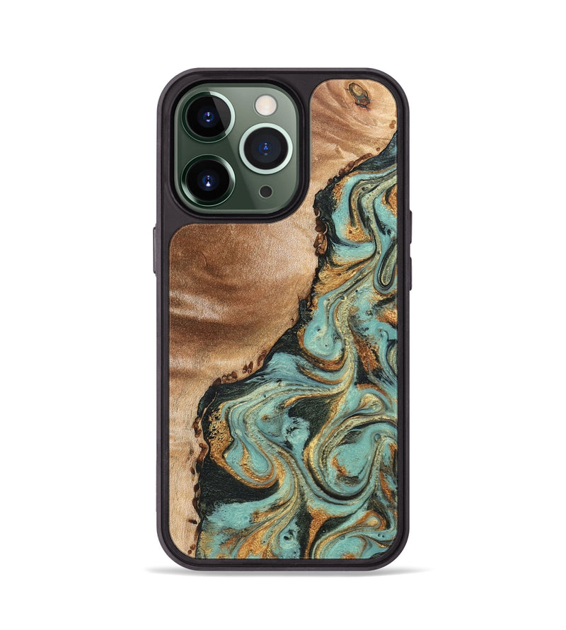 iPhone 13 Pro Wood Phone Case - Emmit (Green, 831485)