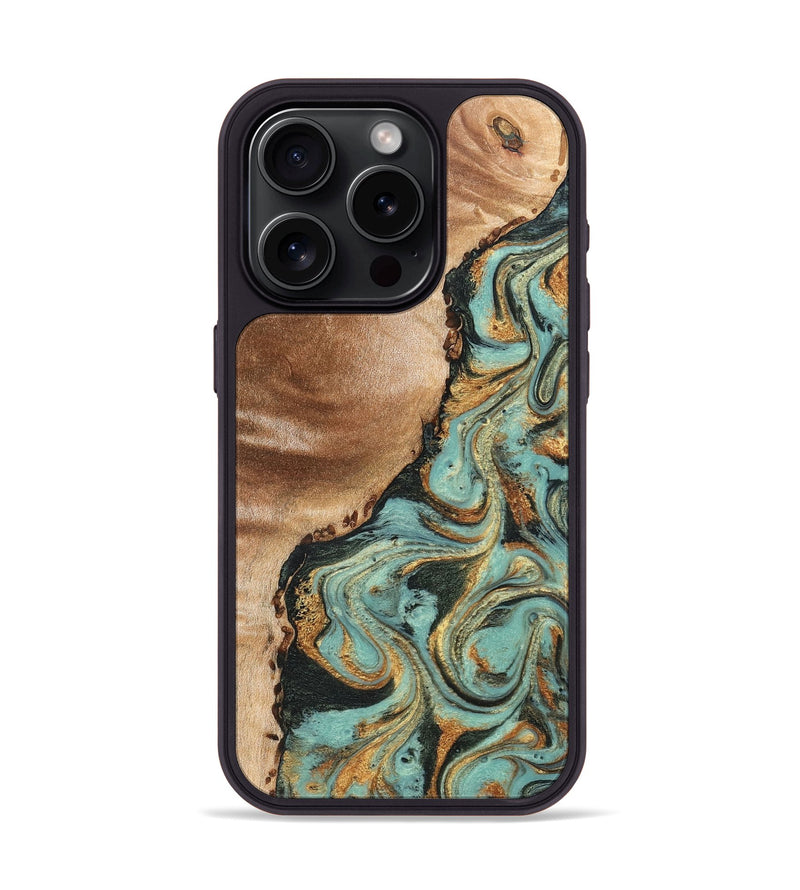 iPhone 15 Pro Wood Phone Case - Emmit (Green, 831485)