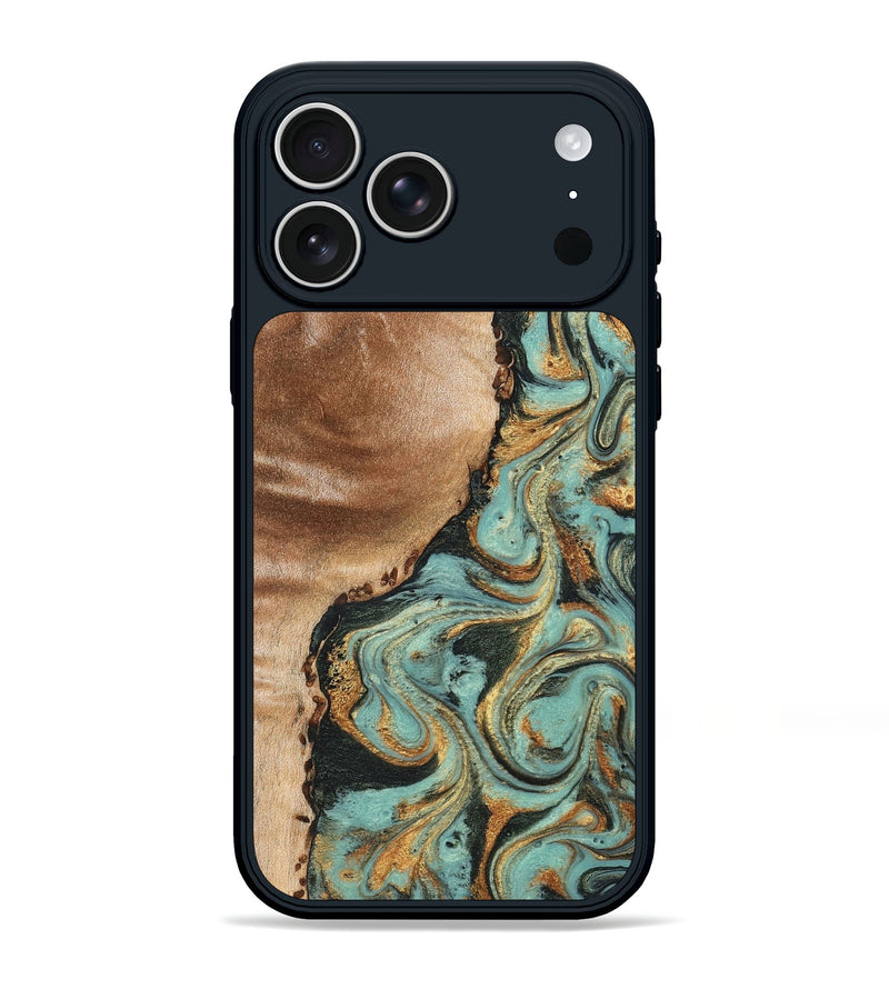 iPhone 17 Pro Max Wood Phone Case - Emmit (Green, 831485)