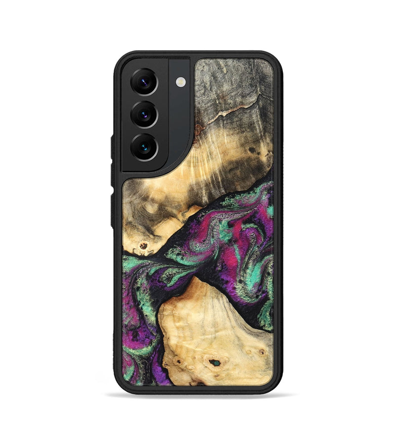 Galaxy S22 Wood Phone Case - Pansy (Purple, 831487)
