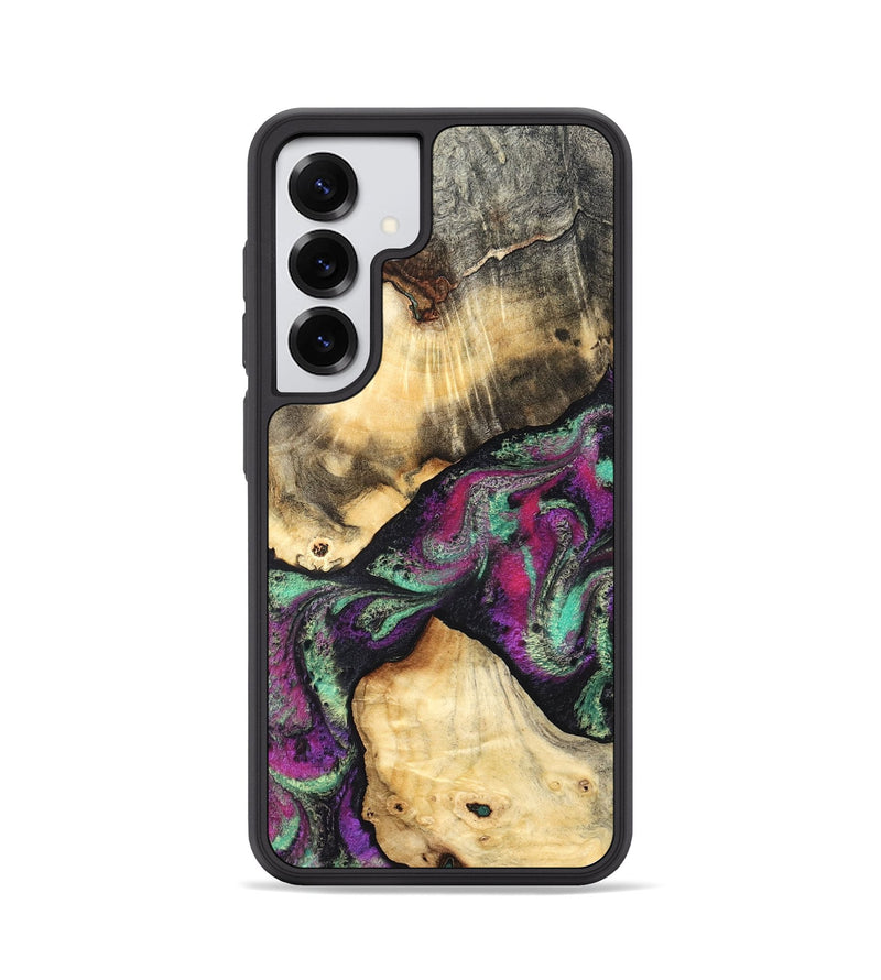 Galaxy S25 Wood Phone Case - Pansy (Purple, 831487)