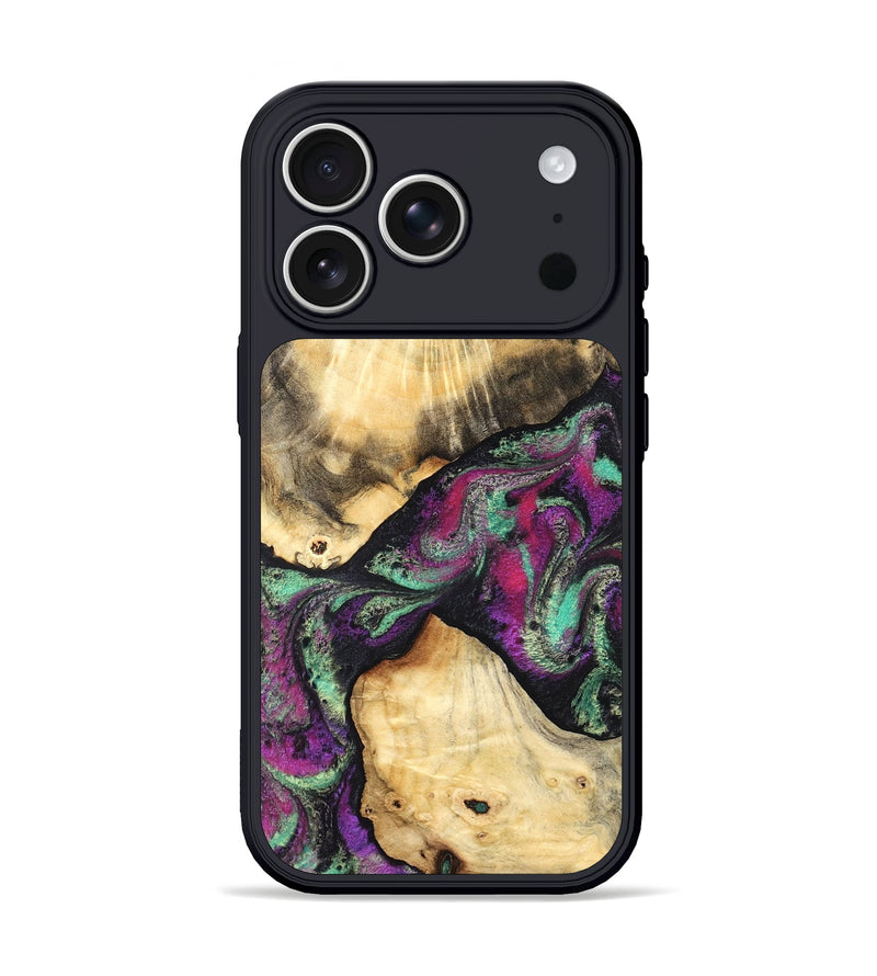 iPhone 17 Pro Wood Phone Case - Pansy (Purple, 831487)