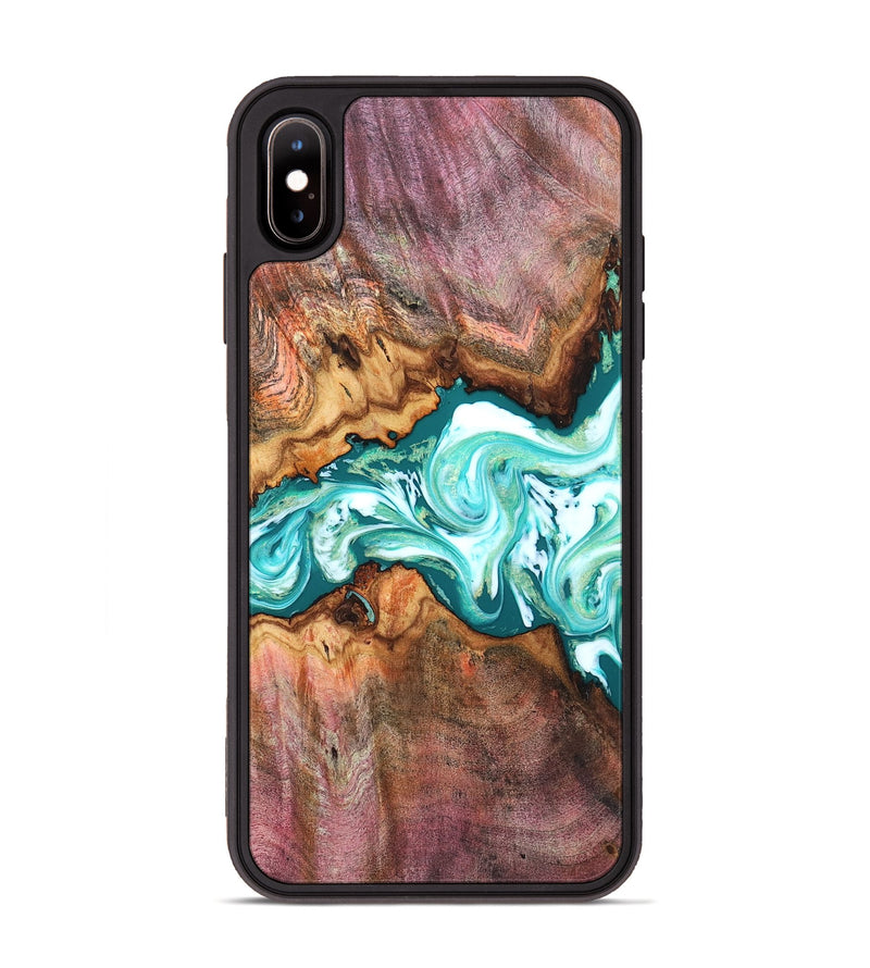iPhone Xs Max Wood Phone Case - Marsha (Green, 831489)
