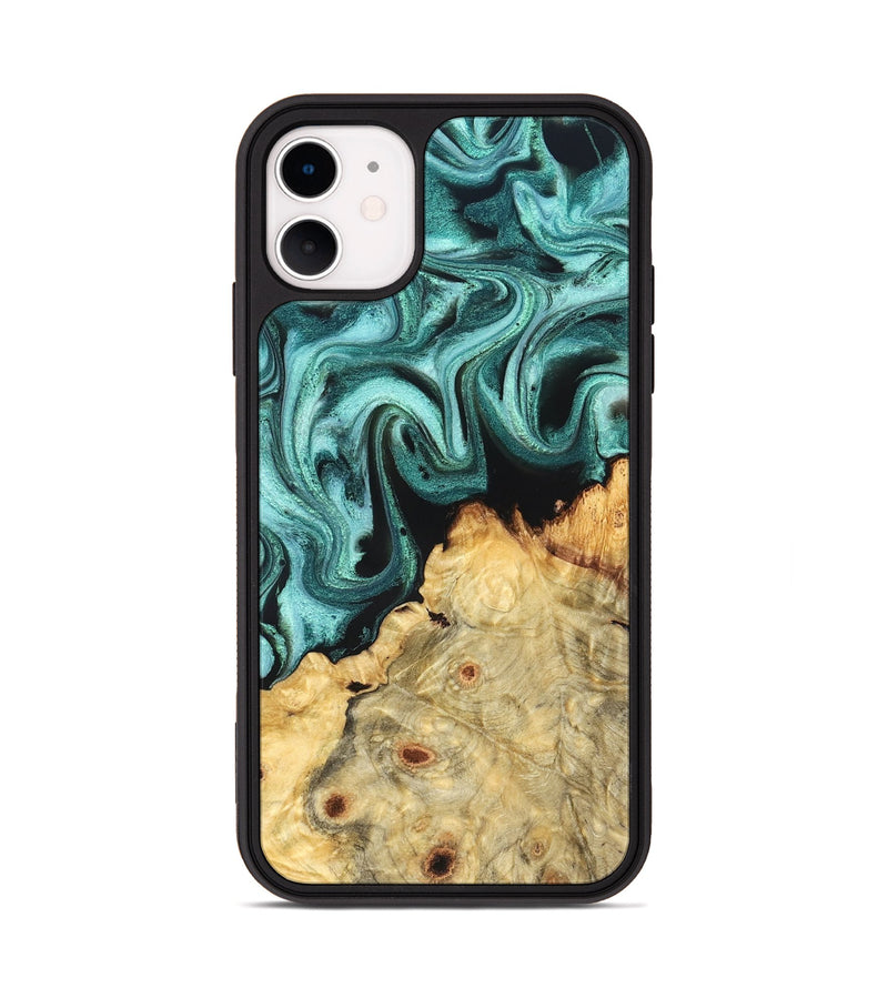 iPhone 11 Wood Phone Case - Fisher (Green, 831490)