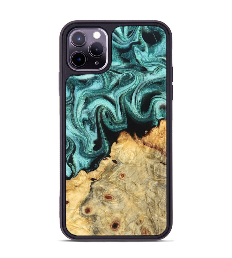 iPhone 11 Pro Max Wood Phone Case - Fisher (Green, 831490)