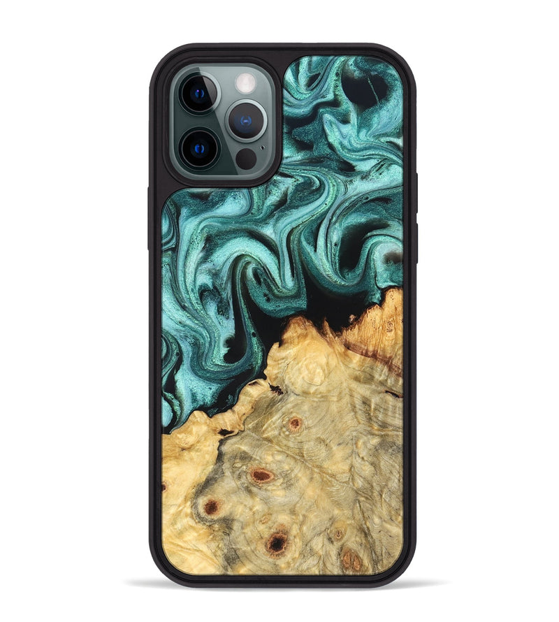 iPhone 12 Pro Max Wood Phone Case - Fisher (Green, 831490)