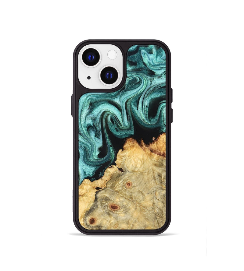 iPhone 13 mini Wood Phone Case - Fisher (Green, 831490)