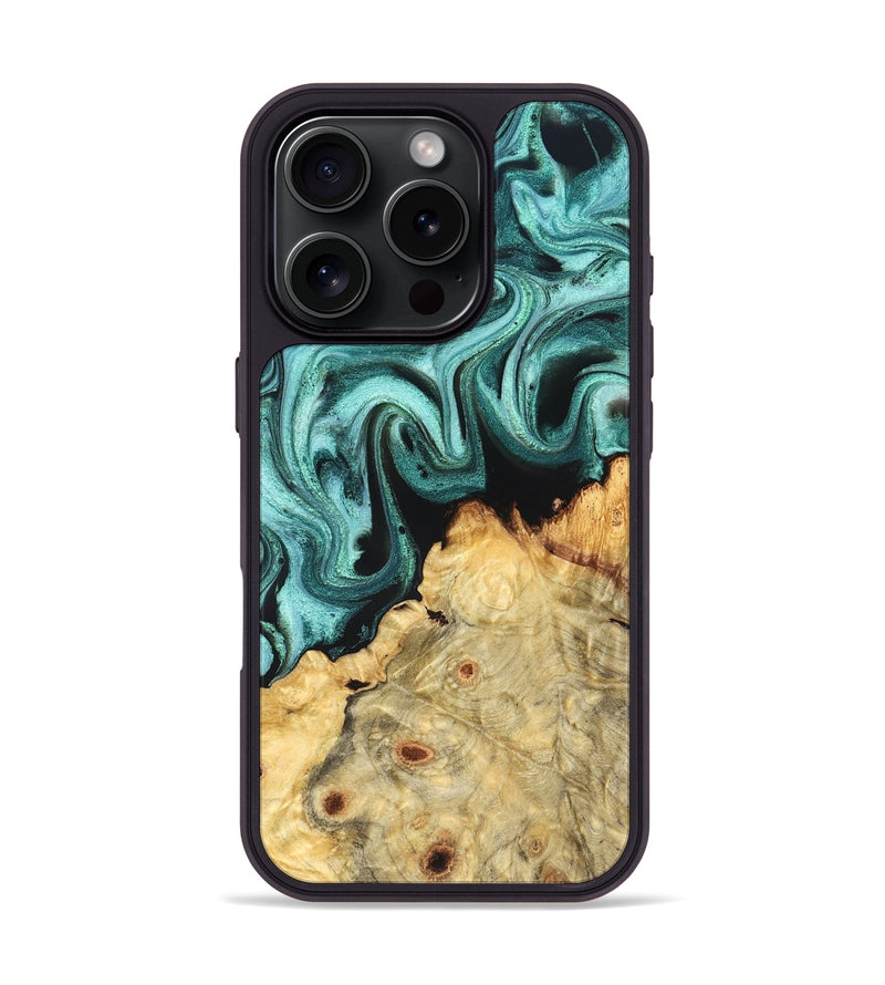 iPhone 16 Pro Wood Phone Case - Fisher (Green, 831490)