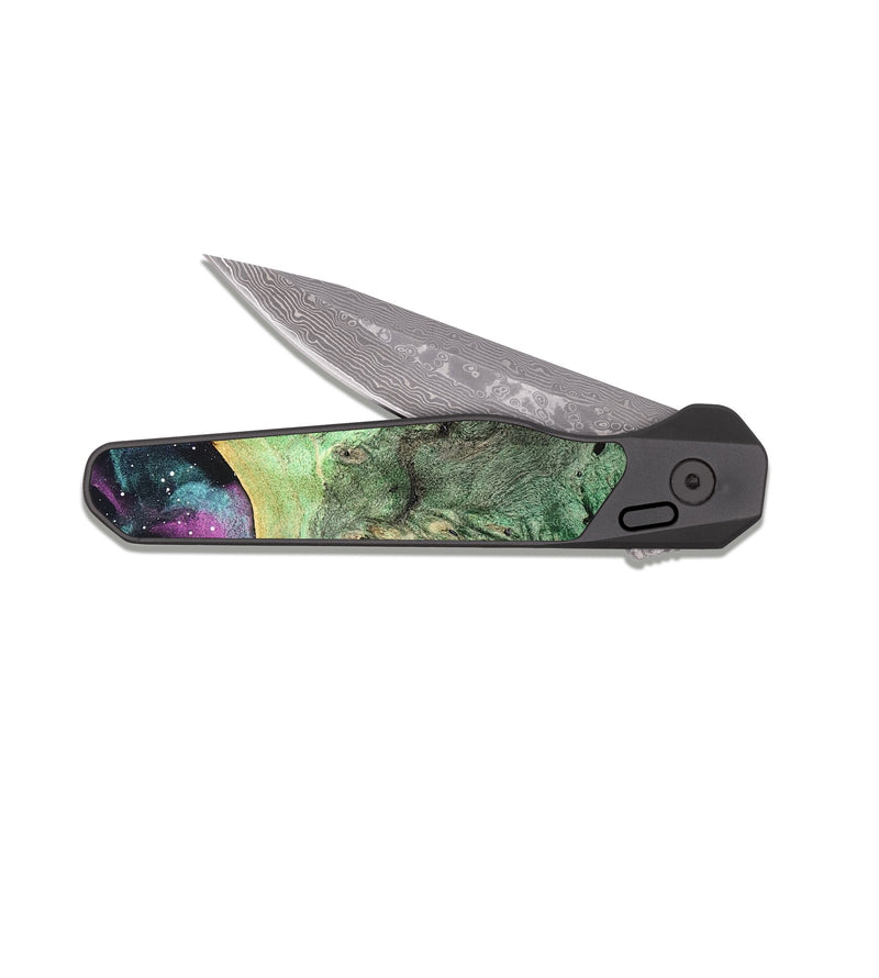 EDC Dark Damascus Wood Pocket Knife - Jaiden (Cosmos, 831555)