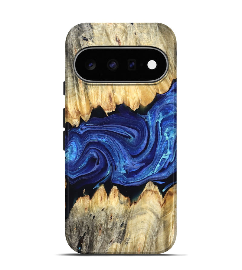 Pixel 11 Pro Wood Live Edge Phone Case - Yvette (Blue, 831594)