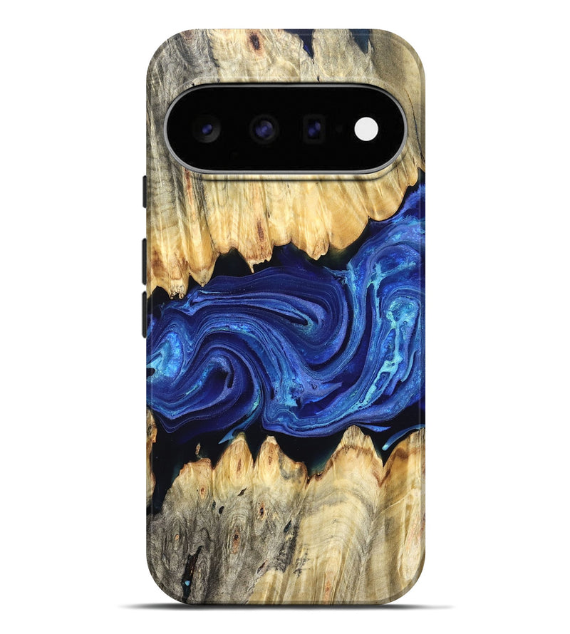 Pixel 11 Pro XL Wood Live Edge Phone Case - Yvette (Blue, 831594)