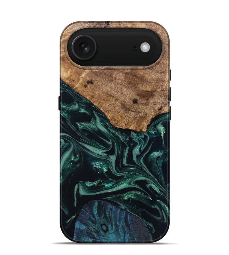 iPhone 17 Air Wood Live Edge Phone Case - Ismael (Green, 831596)