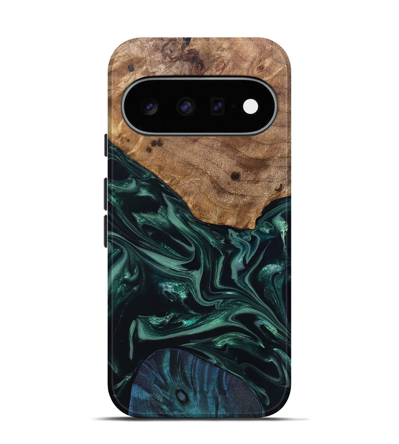 Pixel 11 Wood Live Edge Phone Case - Ismael (Green, 831596)