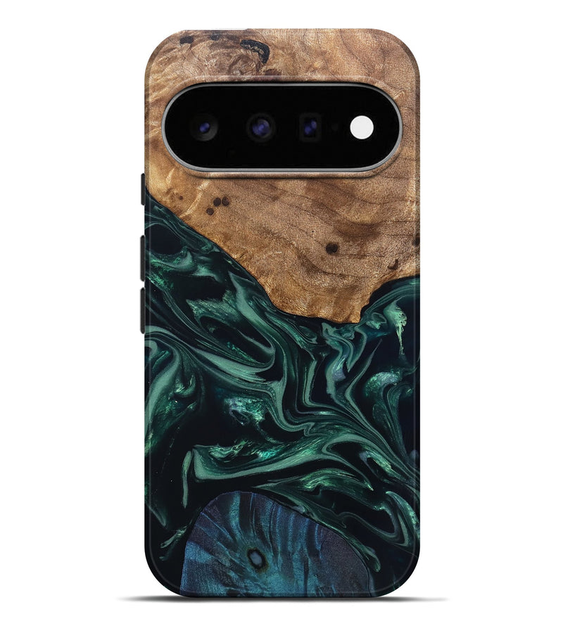 Pixel 11 Pro XL Wood Live Edge Phone Case - Ismael (Green, 831596)