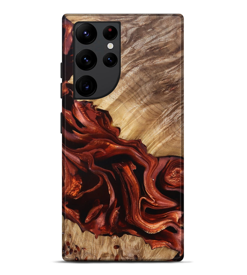 Galaxy S22 Ultra Wood Live Edge Phone Case - Jerrica (Red, 831601)