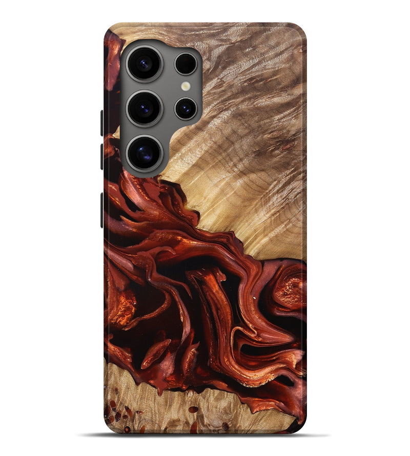 Galaxy S25 Ultra Wood Live Edge Phone Case - Jerrica (Red, 831601)