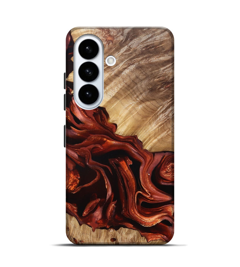 Galaxy S26 Wood Live Edge Phone Case - Jerrica (Red, 831601)