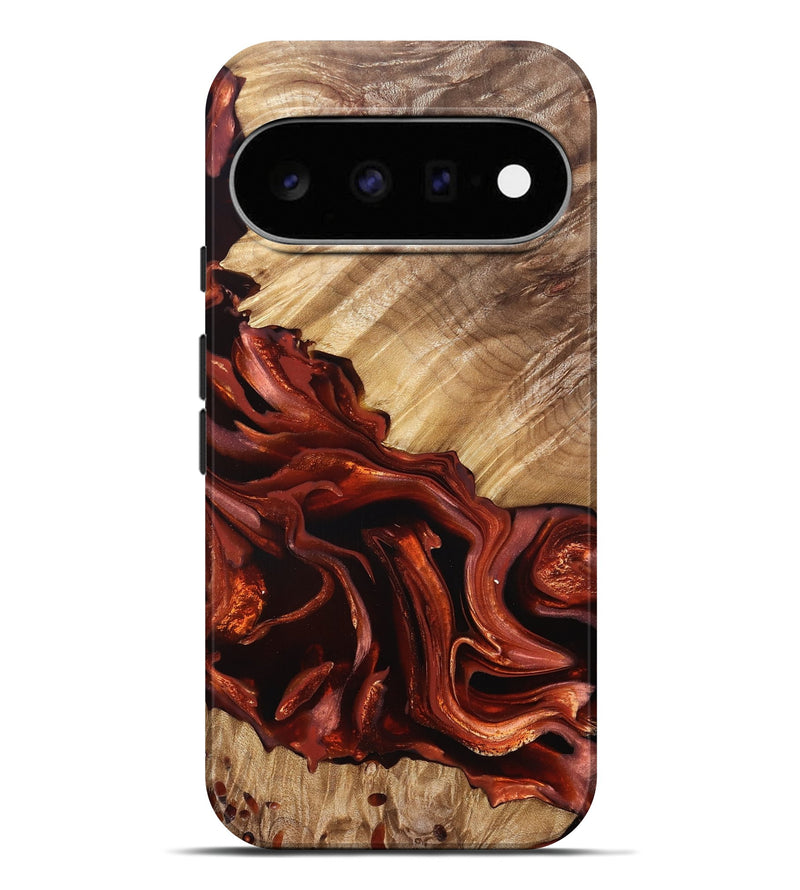 Pixel 11 Pro XL Wood Live Edge Phone Case - Jerrica (Red, 831601)