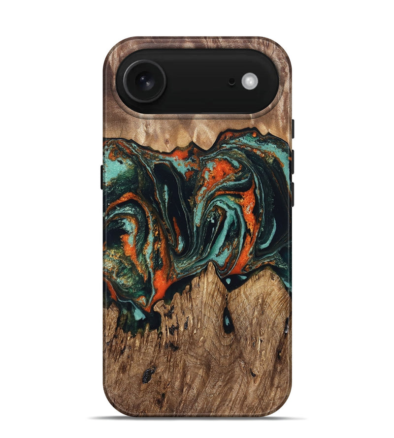 iPhone 17 Air Wood Live Edge Phone Case - Lina (Green, 831605)