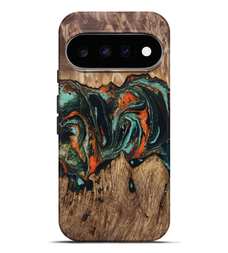 Pixel 11 Pro XL Wood Live Edge Phone Case - Lina (Green, 831605)