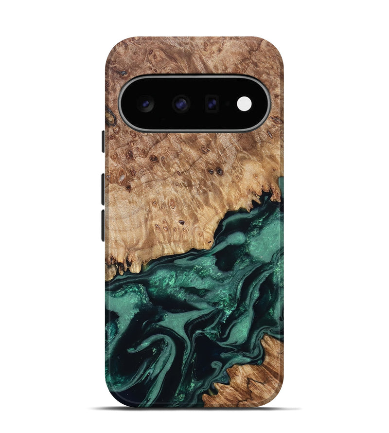 Pixel 11 Wood Live Edge Phone Case - Amara (Green, 831612)