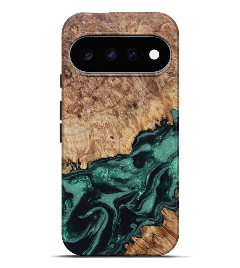 Pixel 11 Pro XL Wood Live Edge Phone Case - Amara (Green, 831612)