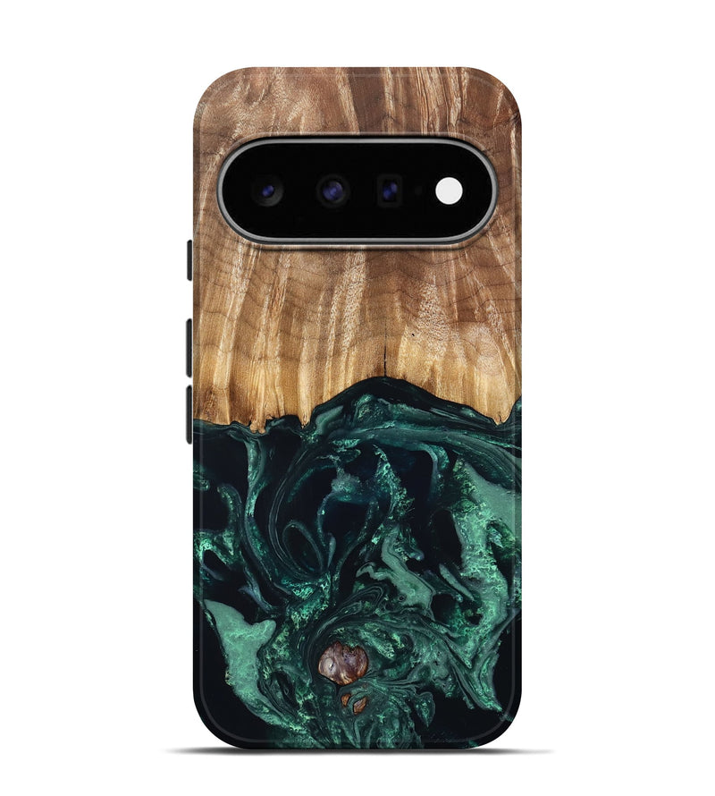 Pixel 11 Pro Wood Live Edge Phone Case - Stacy (Green, 831615)