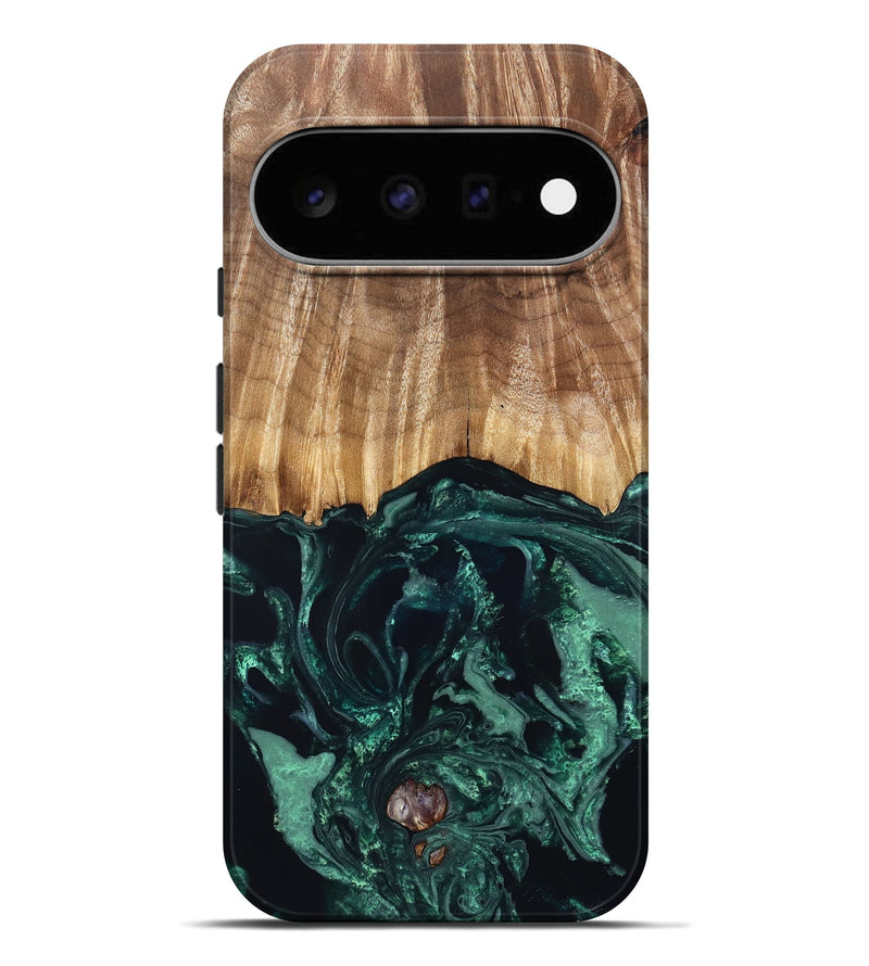 Pixel 11 Pro XL Wood Live Edge Phone Case - Stacy (Green, 831615)