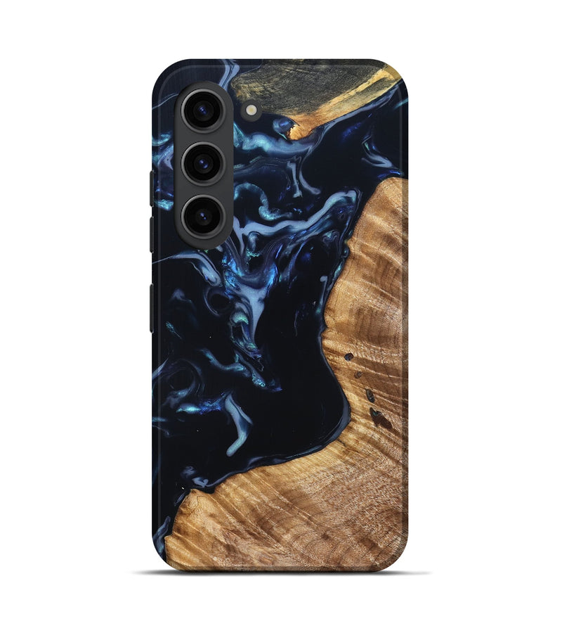 Galaxy S23 Wood Live Edge Phone Case - Rebeca (Blue, 831616)