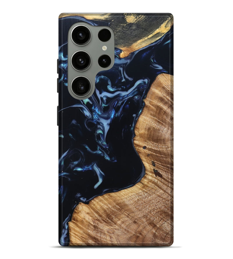 Galaxy S24 Ultra Wood Live Edge Phone Case - Rebeca (Blue, 831616)