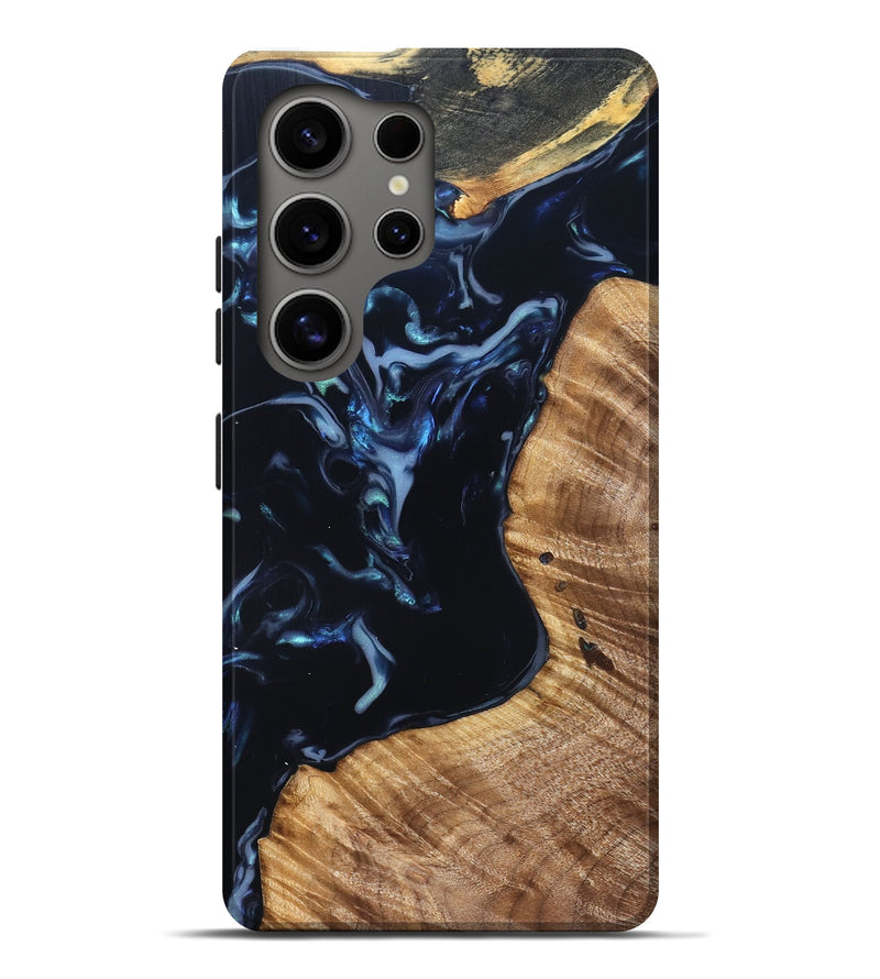Galaxy S25 Ultra Wood Live Edge Phone Case - Rebeca (Blue, 831616)