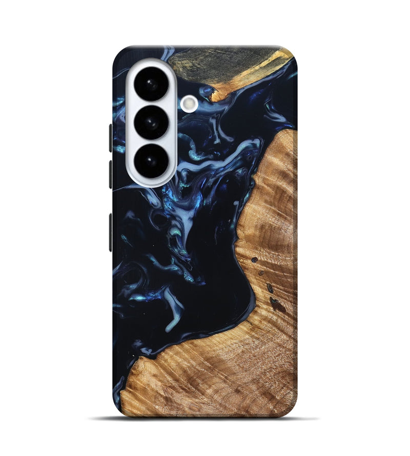 Galaxy S26 Wood Live Edge Phone Case - Rebeca (Blue, 831616)
